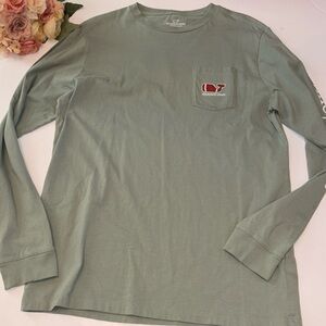 Vineyard Vines Football Whale Long-Sleeve Pocket Tee Vineyard Vines XL